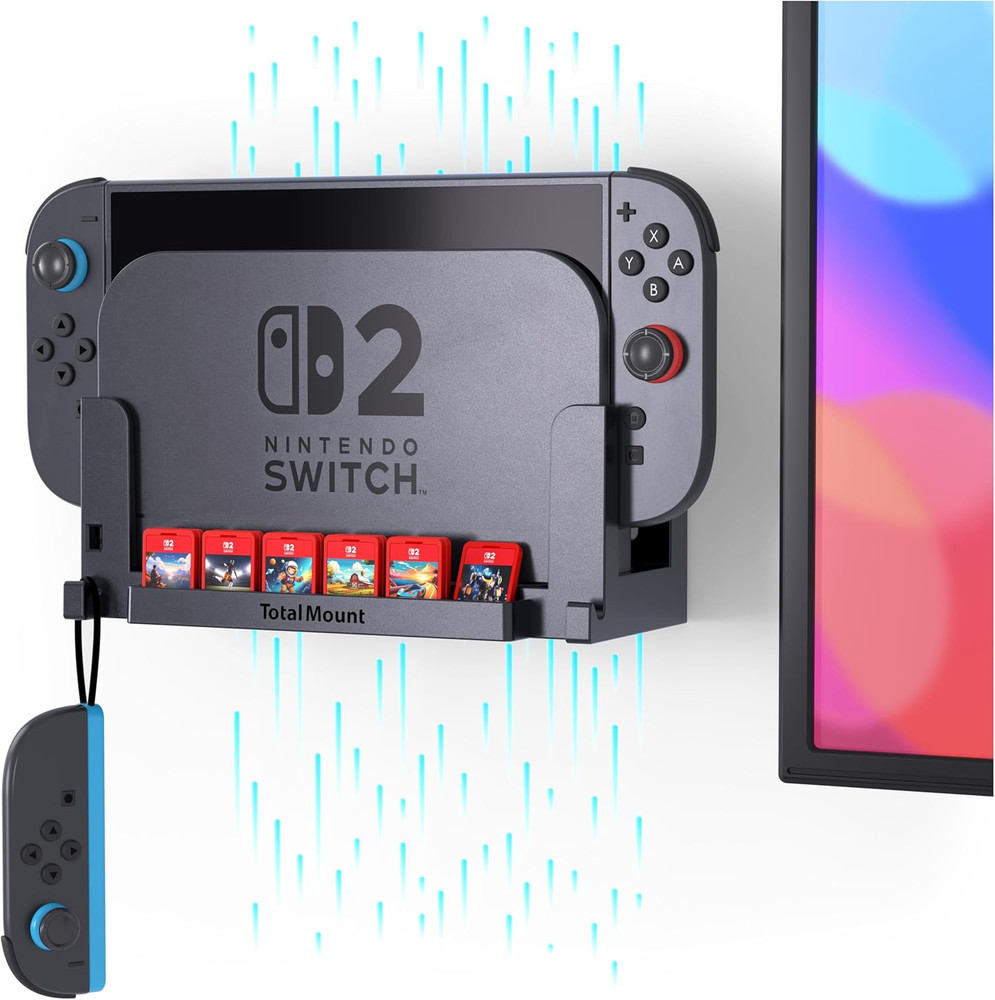 Wall Mount for Nintendo Switch 2 (Mounts Switch 2 by TV) – Switch 2 Black