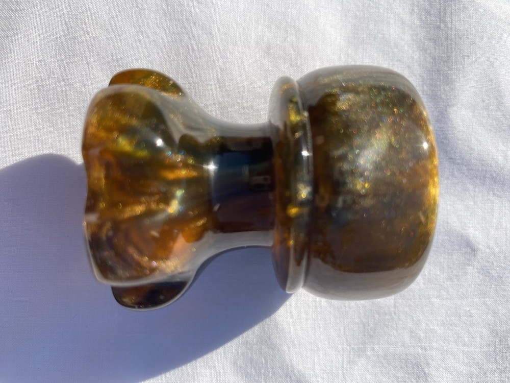 Grizzly Bay shaving brush handle ‘Copper Root’ Stubby