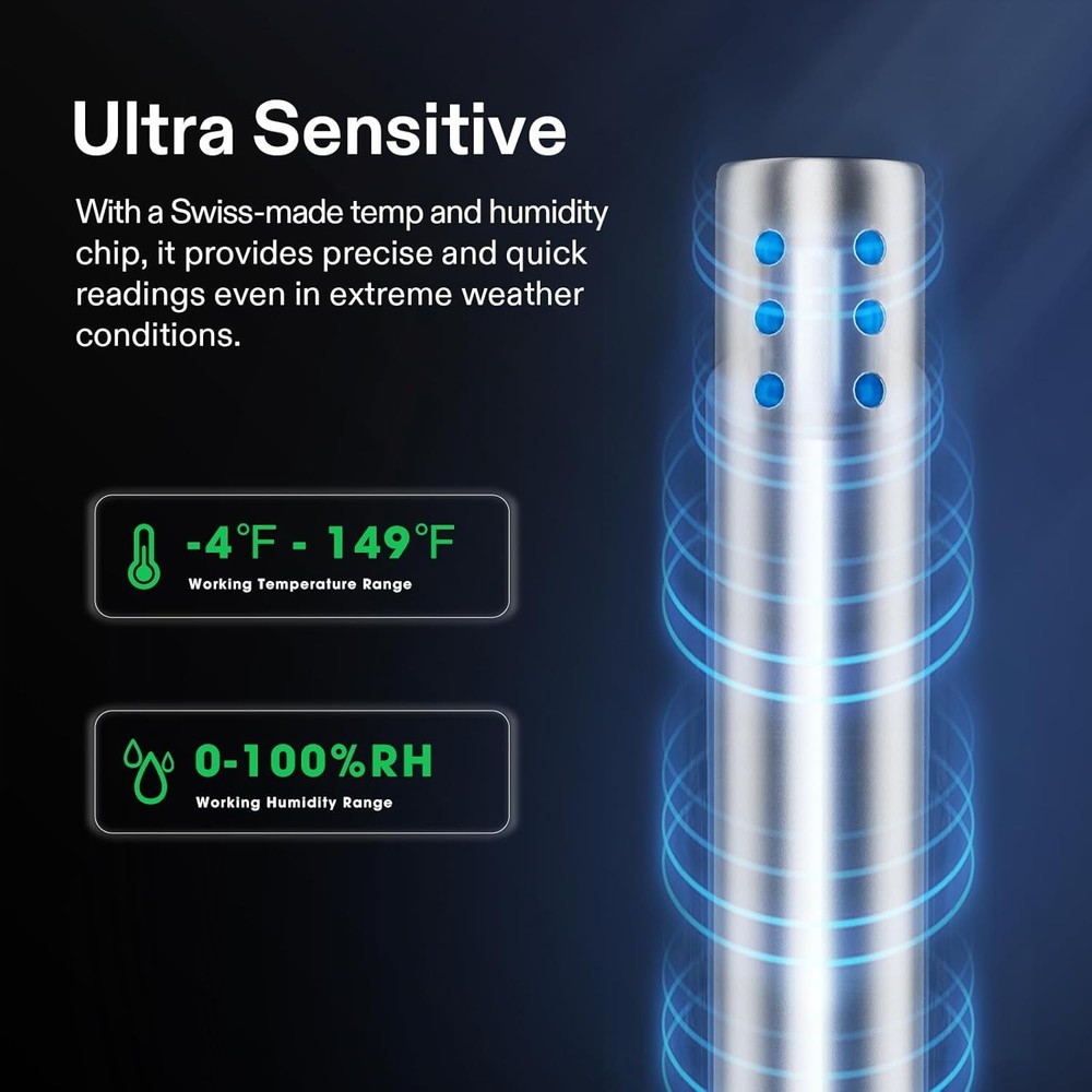 VIVOSUN Temperature Humidity Sensor Probe for GrowHub Controller E42A / AeroLab