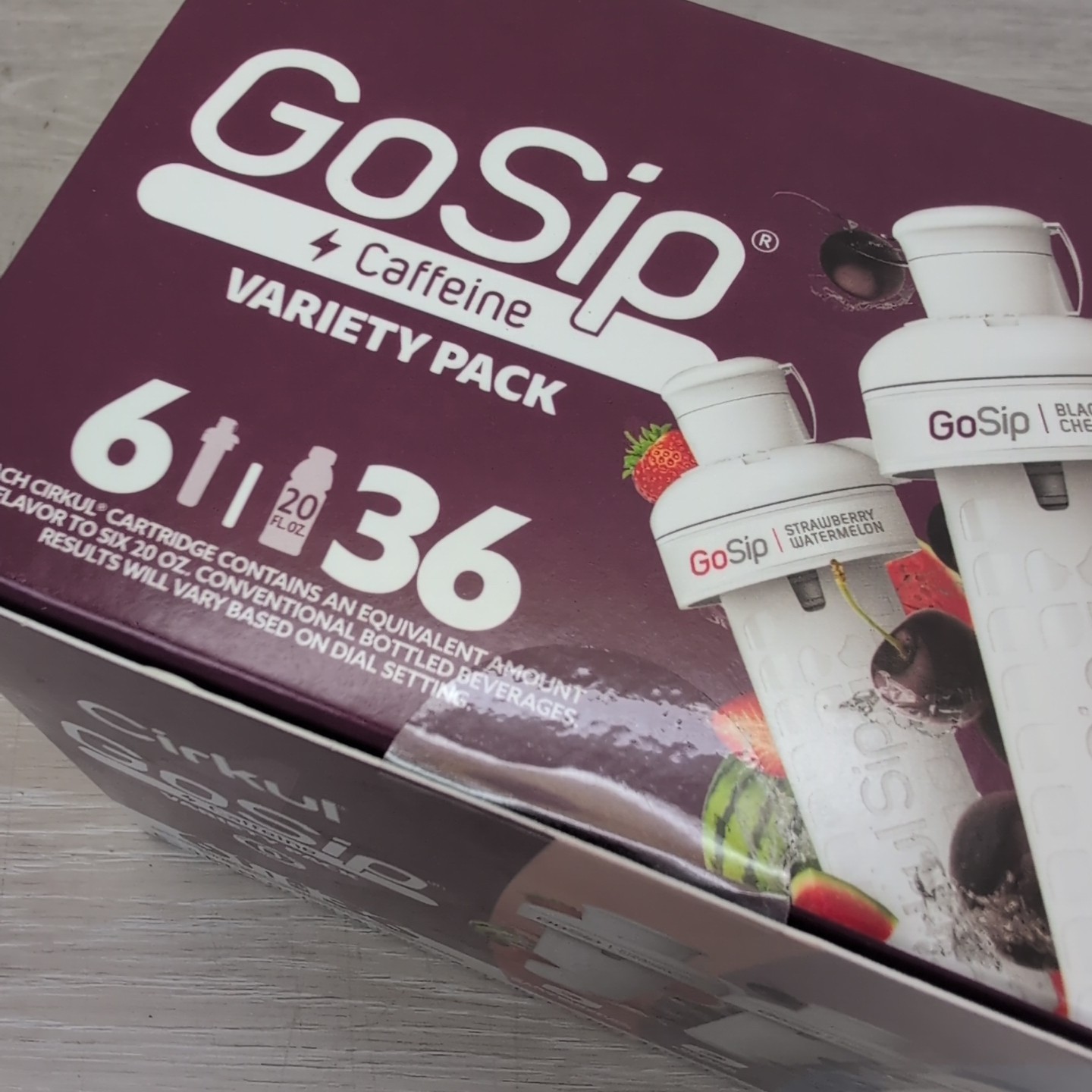 Lot Of 2 Cirkul Go Sip Six Pack flavor cartridges Caffeine Exp 8/2027 Brand New