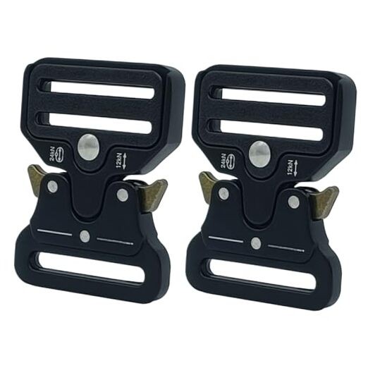 2 Pack Metal Quick Release Buckles, 1.5 inch (38mm), Adjustable for Backpack