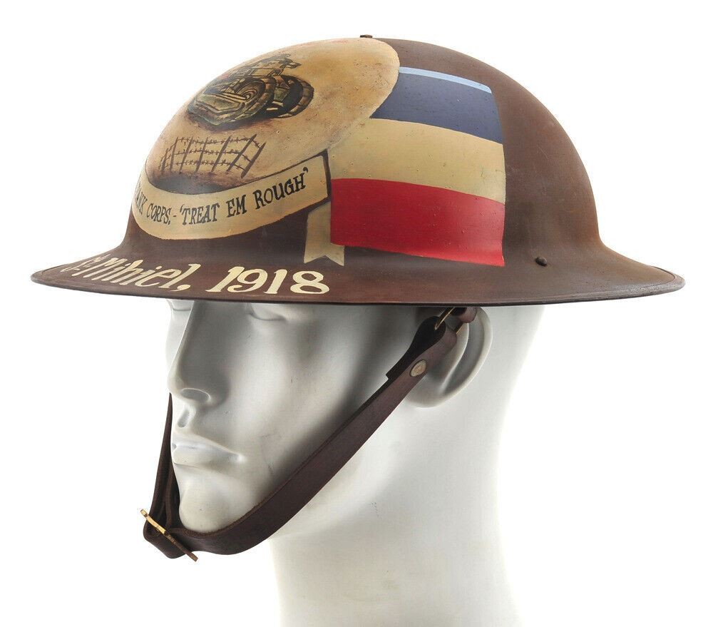 US M1917 Brodie Helmet Doughboy Helmet Custom Painted Tank Corps 1918