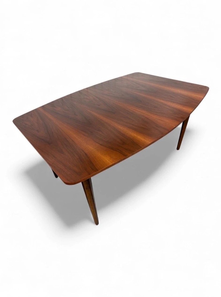 Mid-Century Modern Walnut Dining Table W/1 LEAF - REFINISHED