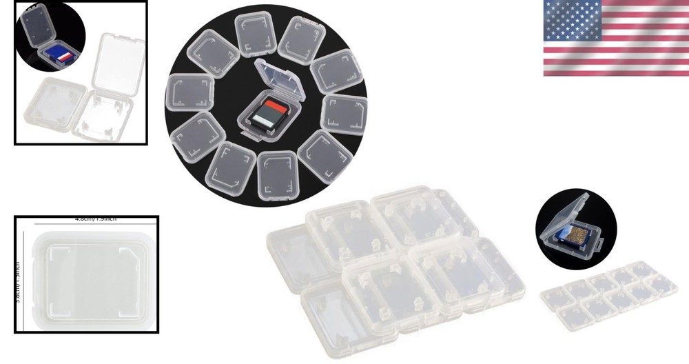 Elegant White Plastic Memory Card Storage Case for SD/SDHC - Compact and Durable