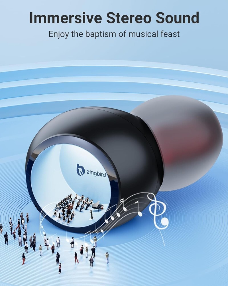 Zingbird T62 Wireless Earbuds Mini Ear Buds Bluetooth Waterproof Smart Touch