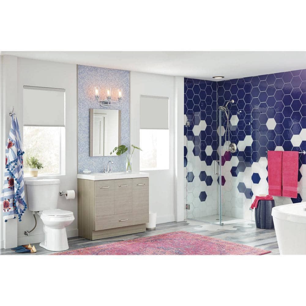 Glacier Bay N2316 Dual Flush Elongated Toilet 1.1/1.6 GPF, White Seat Included