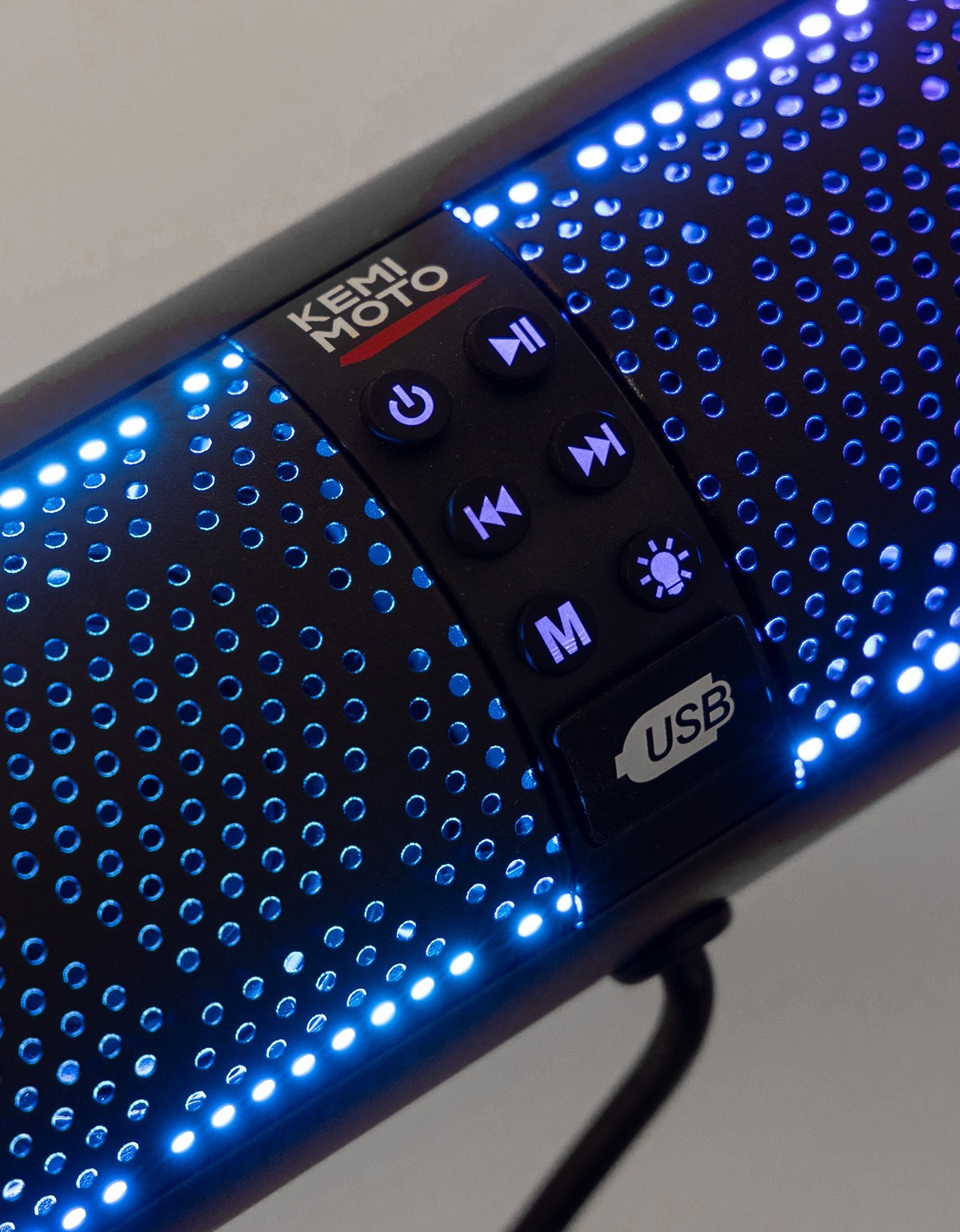 Bluetooth 4-Speaker Motorcycle Sound Bar Stereo Audio System w/ LED RGB Lighting