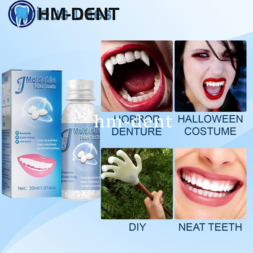Tooth Repair Beads Temporary Fix Bead Reusable Moldable False Teeth 30ml/Bottle