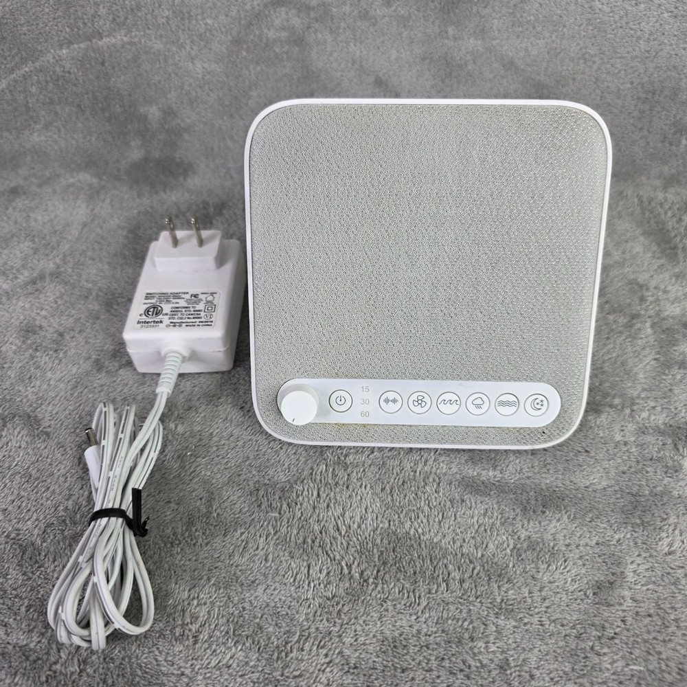 Wave White Noise Machine Adjustable Timer Multiple Sound Options & Power Adapter