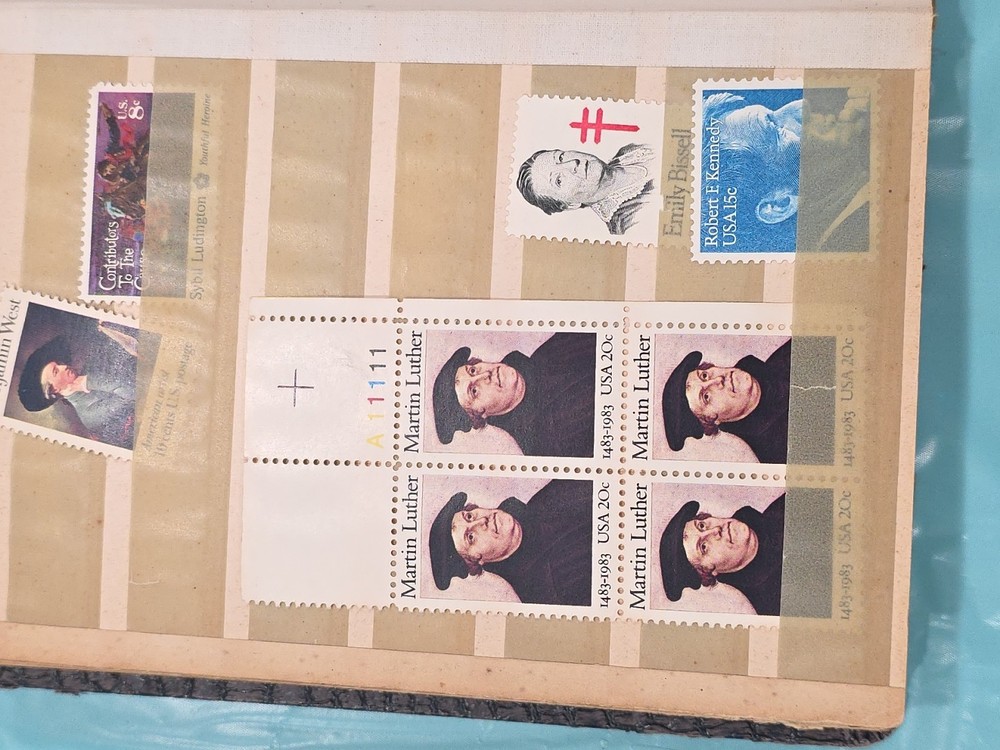 VINTAGE Stamp Album w/Stamps and Extra Airmail Stuff