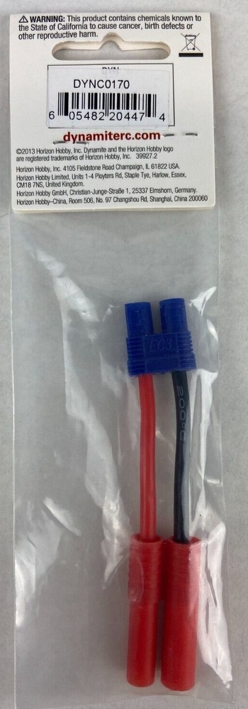 Dynamite DYNC0170 HXT DEV to EC3 Battery Adapter Horizon Hobby New