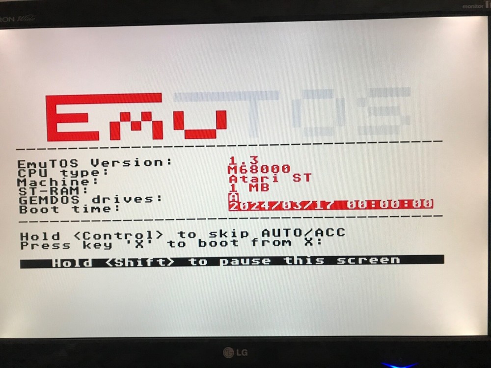EmuTOS v1.3 Atari 520ST, 1040ST/STF, Mega 2, Mega 4, Stacy... etc