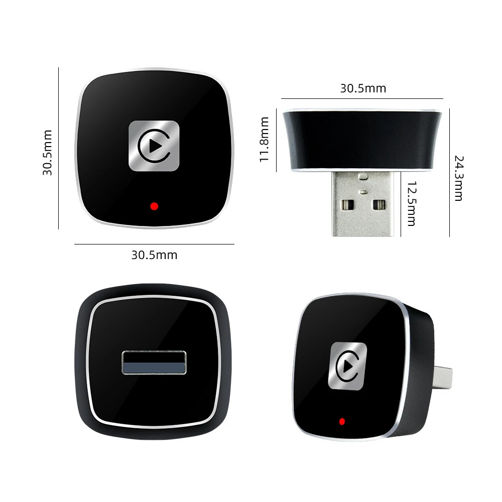 2 in1 Mini Carplay Android Auto Adapter Wired to Wireless AI Box Auto-Connect