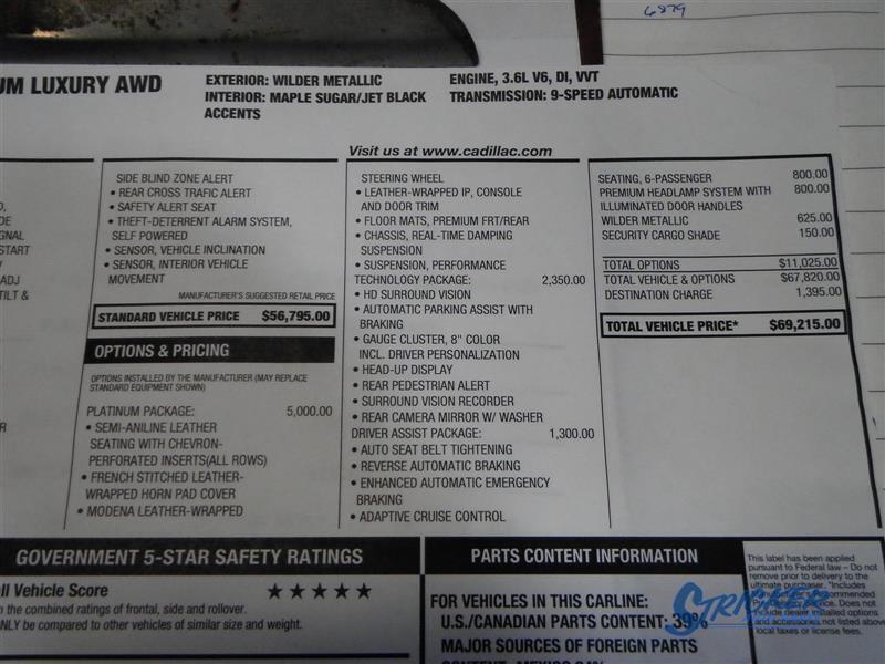 Cadillac XT6 2021-2023 Telematics Interface Module 86804753 5652