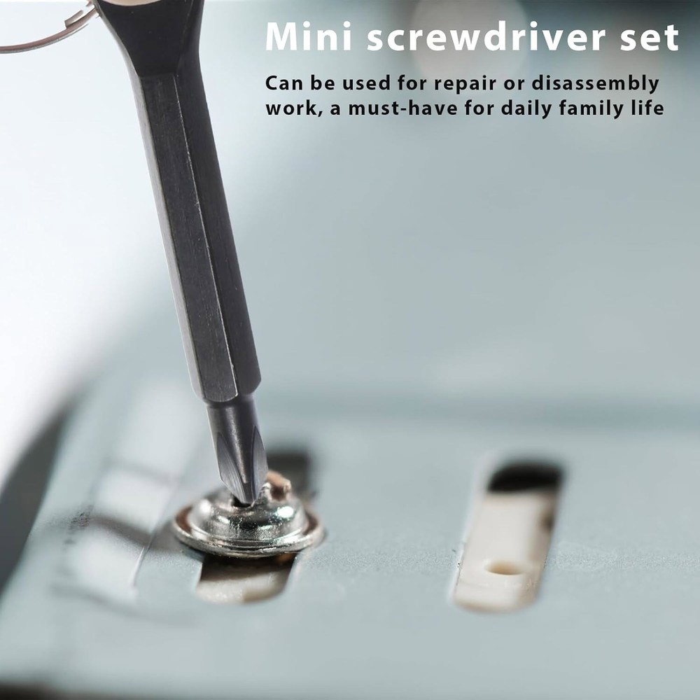 8Pcs Portable Mini Keychain Screwdriver Set Phillips Slotted Head Screwdrivers