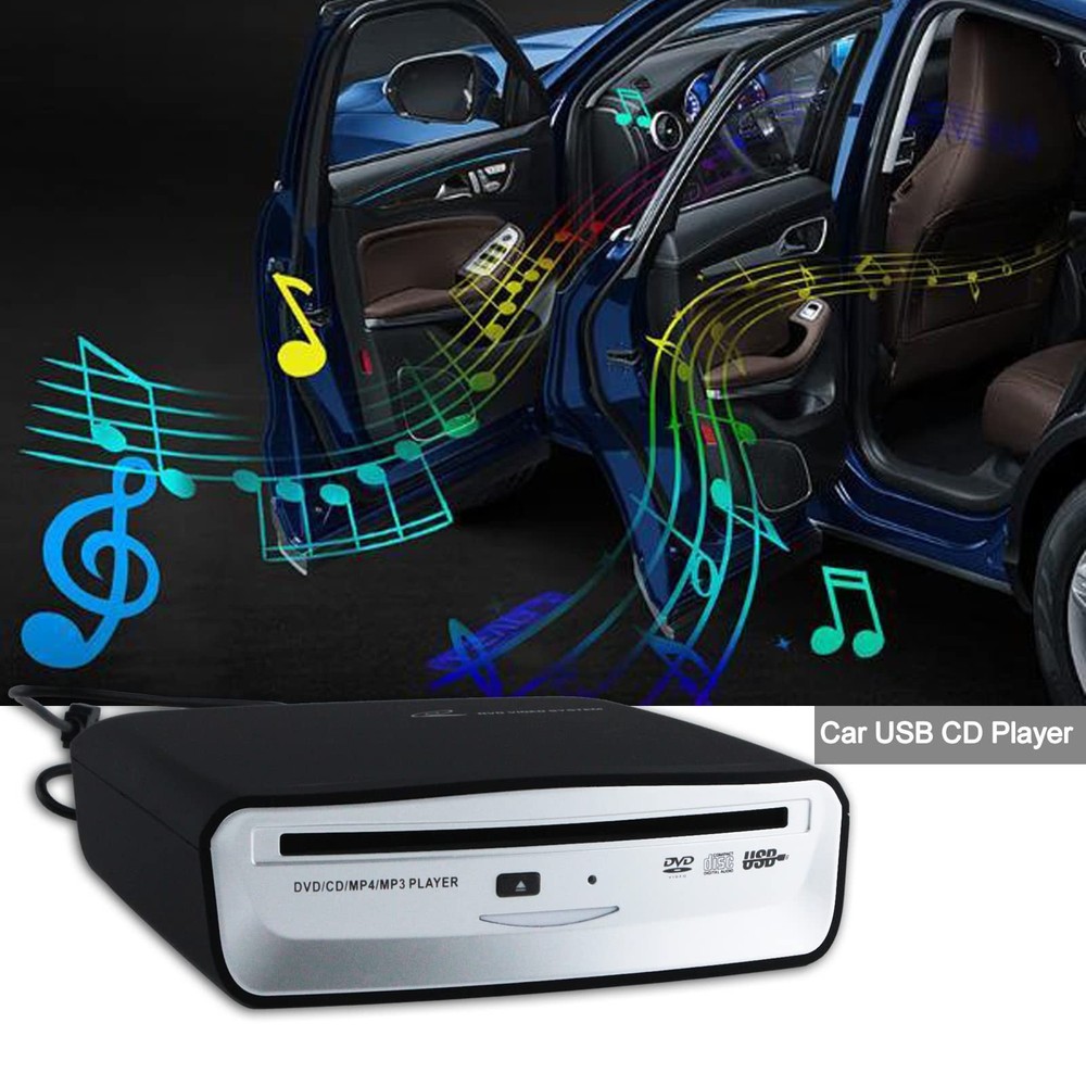 OAUW USB External Car Universal CD Player Connection Portable Black