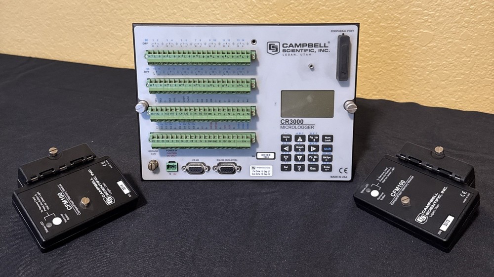 Campbell Scientific CR3000 Self Contained Portable Micrologger & 2x CFM100 *READ