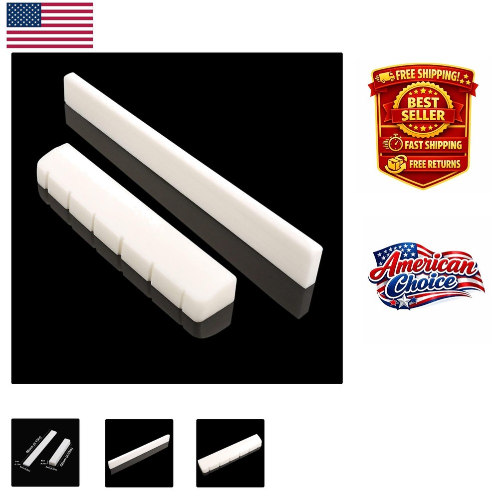 Natural Bone Nut and Saddle for Classical Guitars - Light & Durable Design