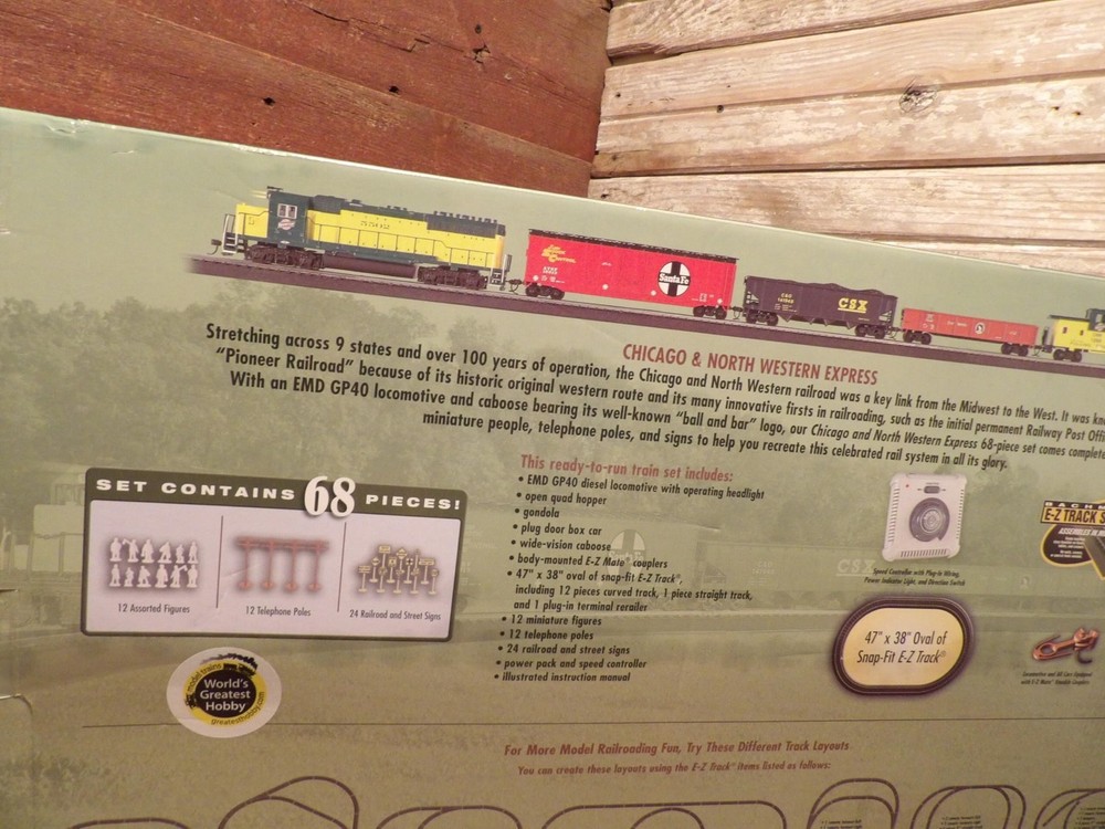 Bachmann HO scale C&NW EXPRESS Train Set New In packaging, Never Opened