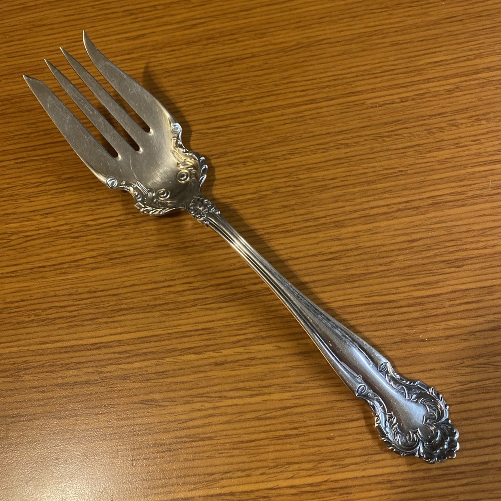 CEDRIC Cold Meat Serving Fork Wm Rogers Eagle Star Silverplate 1906 VGUC