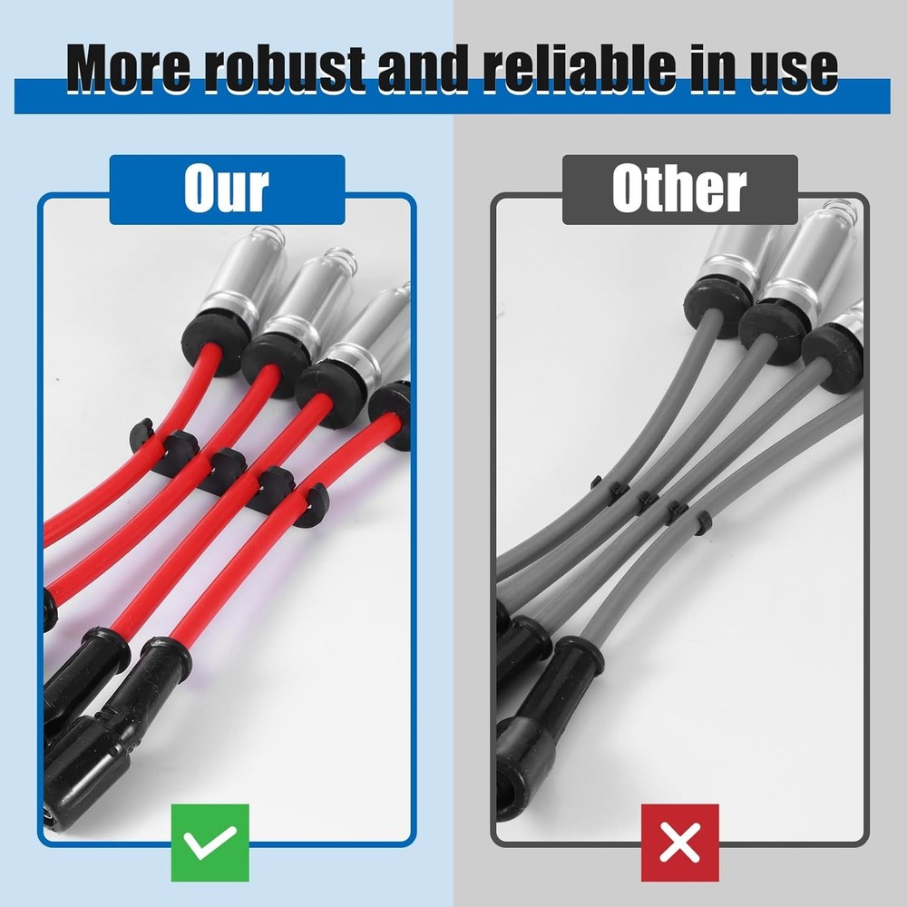 12 Pcs Spark Plug Wires Separator Divider Kit Ignition Wire Separators Holder Bl