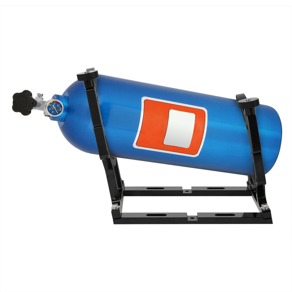 NICECNC 7" Nitrous Oxide Aluminum Single Bottle Bracket Anodized Black Mount