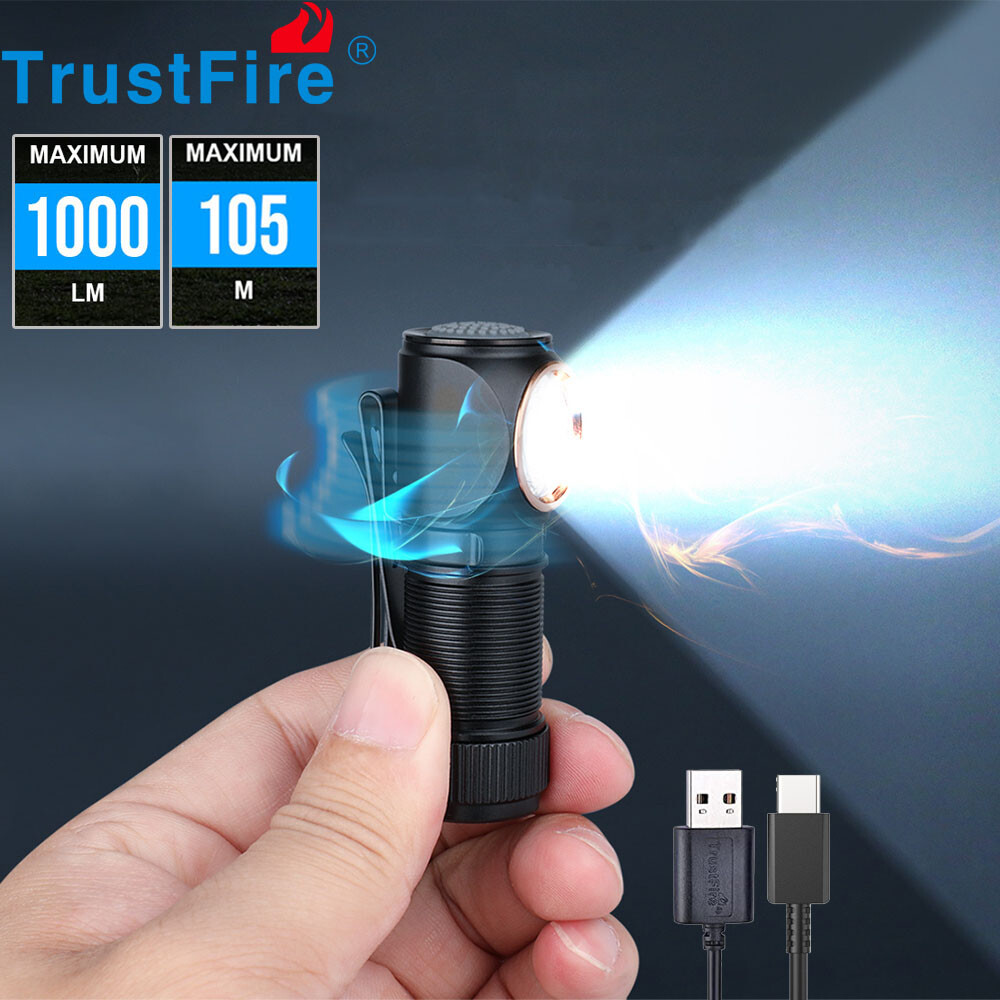 Trustfire 1000Lumen Rechargeable Headlamp LED Headlight EDC Working Flashlight