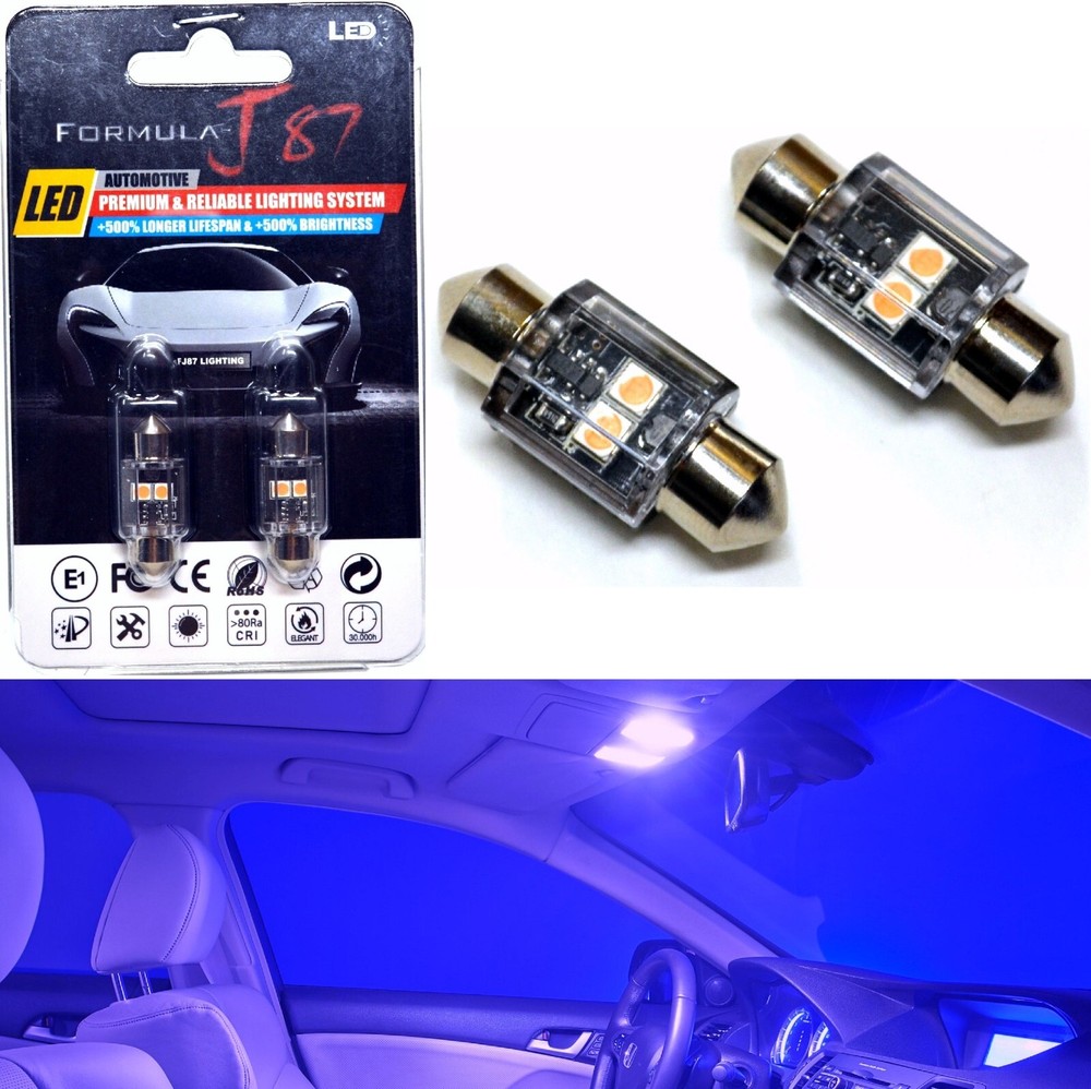 LED Light Canbus Error Free DE3021 5W Purple Two Bulb Interior Dome Replace Lamp