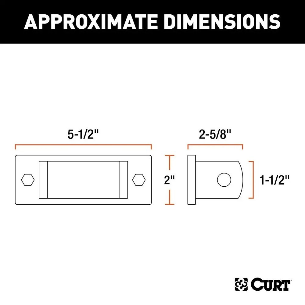 CURT Replacement Bumper Brackets for Adjustable Tow Bar