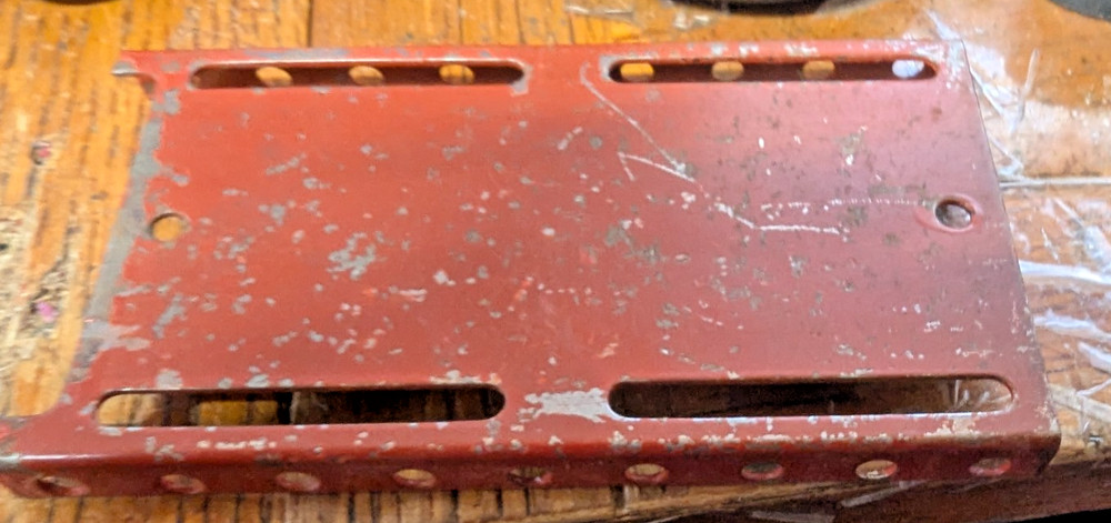ORANGE MOTOR BASE PLATE  A C Gilbert Erector SET ZEPPELIN SET