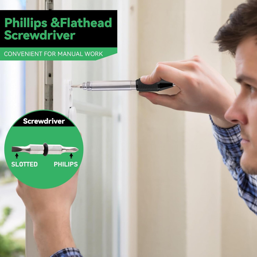 9-in-1 Multitool Pen with LED Light, Stylus, Level, Screwdriver, Cool Gadget