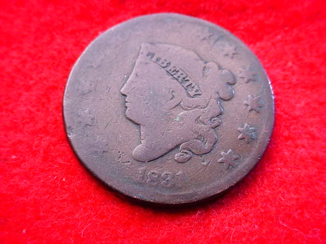 1831 CORONET HEAD LARGE CENT  COPPER COIN!   #T-66