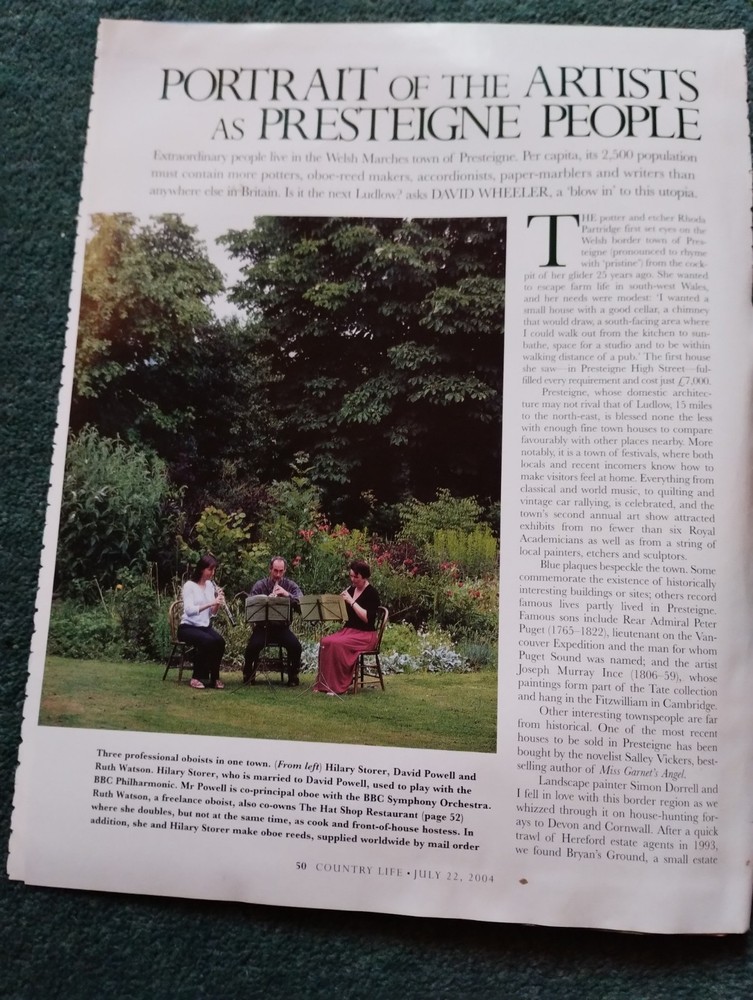 Sk248 Ephemera 2004 Article Presteigne Artists