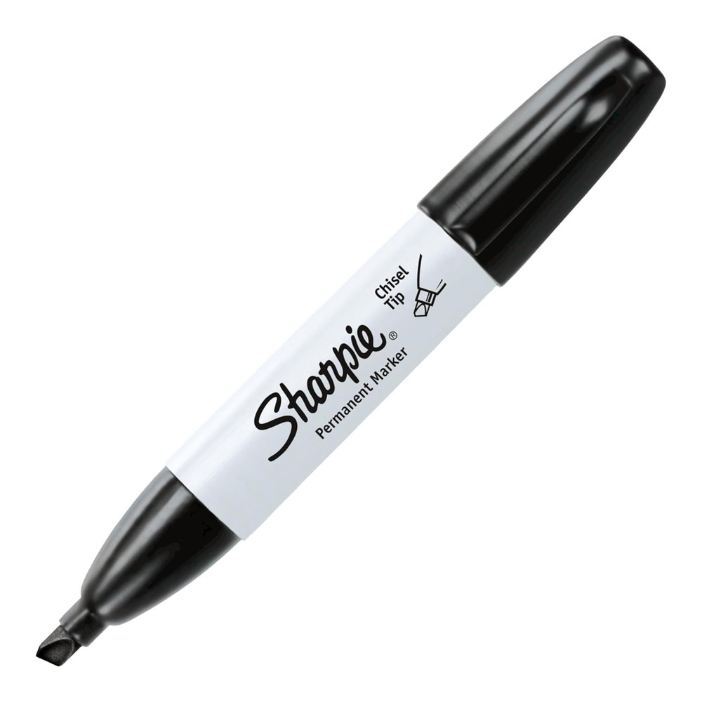 Permanent Markers, Chisel Tip, Black, 36 Count