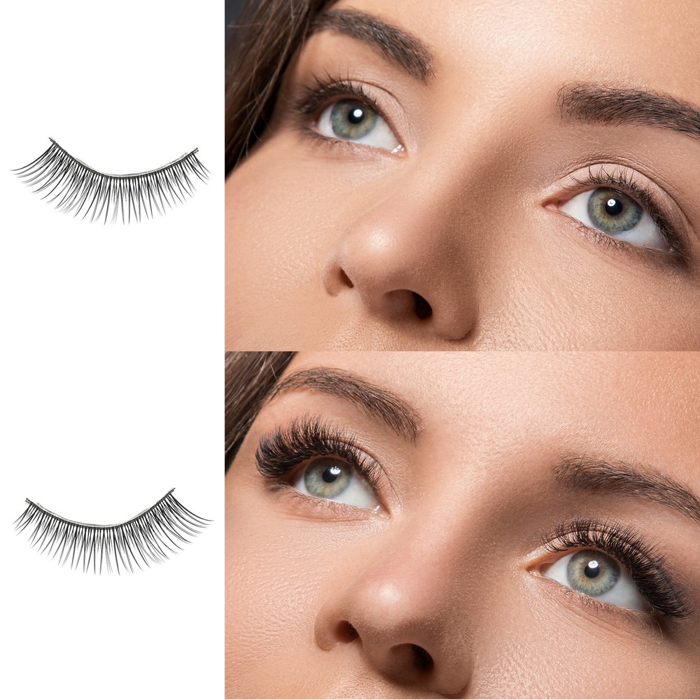 B-7 False Eyelashes for Makeup Black 10 Pair