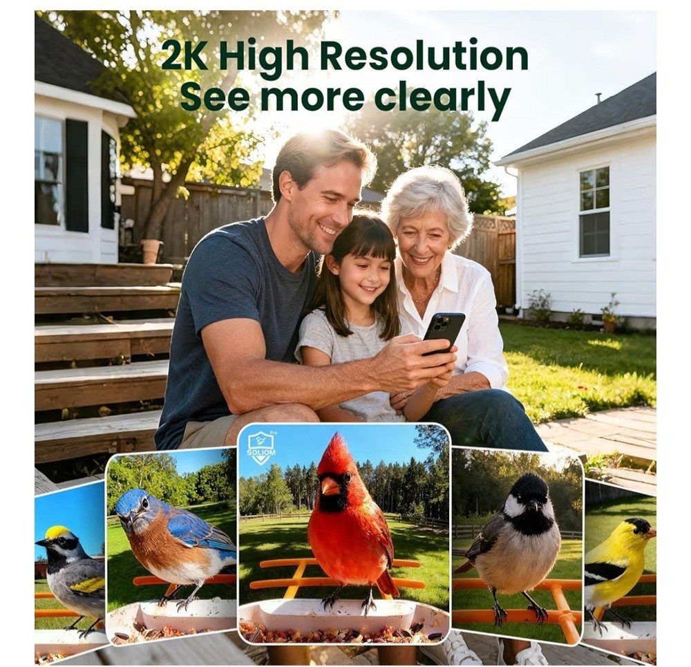 Bird Feeder with Camera Wireless Outdoor,Smart Feeder Camera with AI Identify...