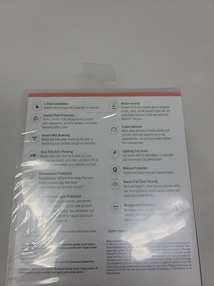 NEW Webroot Secure Anywhere Internet Security | 3 Devices | Windows Mac iOS