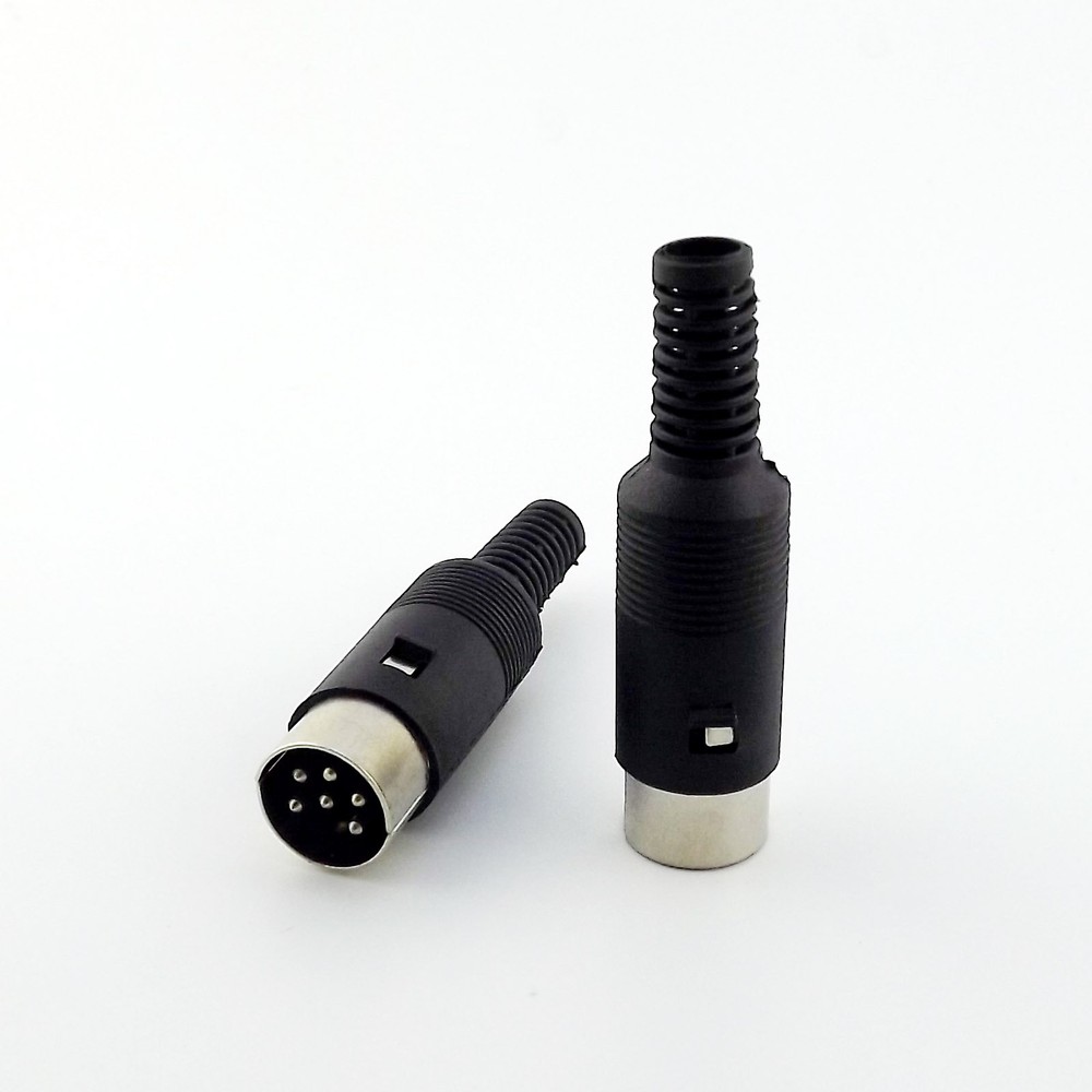 1pcs DIN Plug Male Plug Cable Connector 6 Pin With Plastic Handle