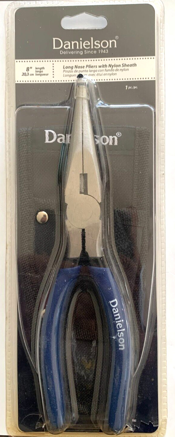 Danielson 8 Inch Long Nose Pliers with Nylon Sheath