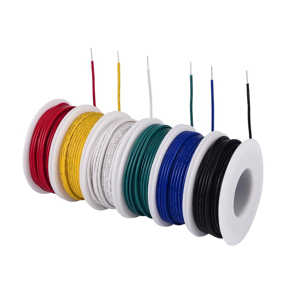 28 Awg Wire Solid Core Hookup Wires-6 Different Colored Jumper Wire