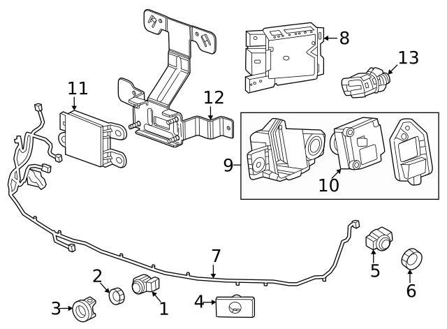 Genuine GM Park Sensor Bracket 26391218