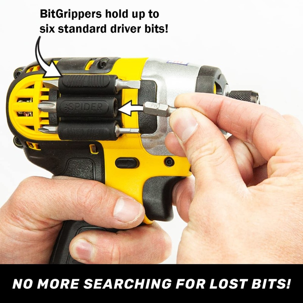 Spider Tool Holster BitGripper v2 (2 Pack / 4 Pack) Pack of FOUR