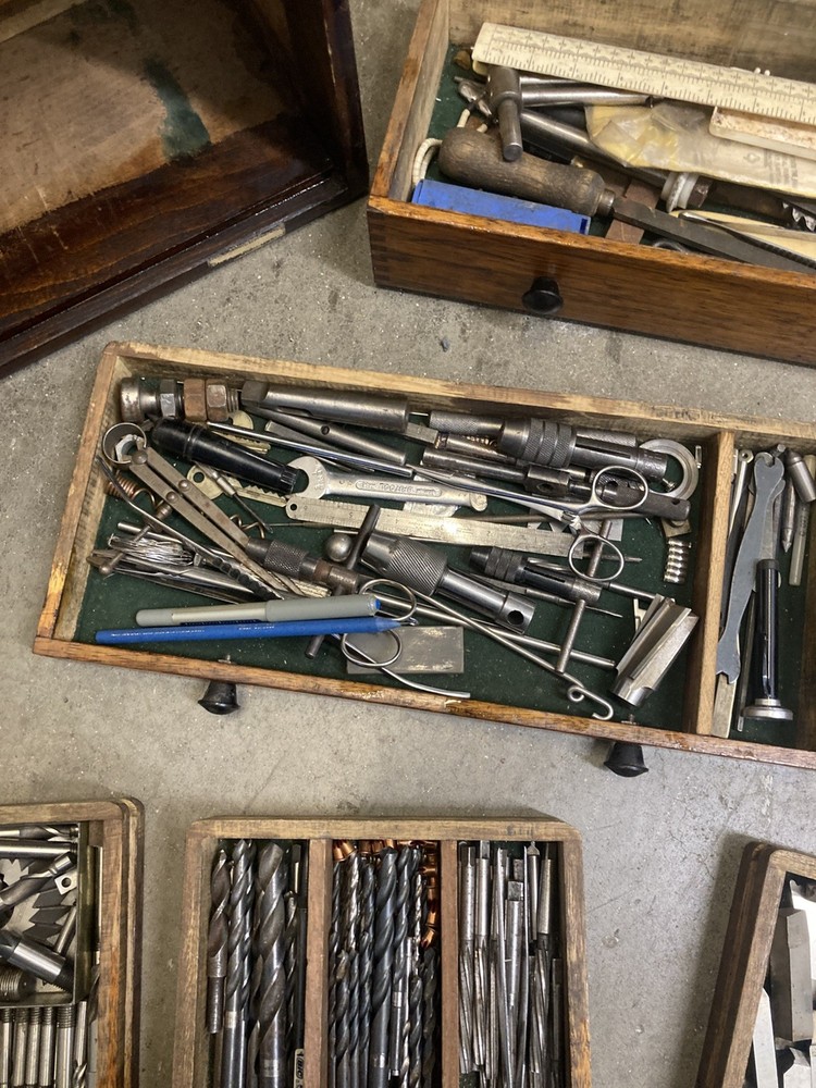 Vintage Moore & Wright Engineers Toolbox With Tools