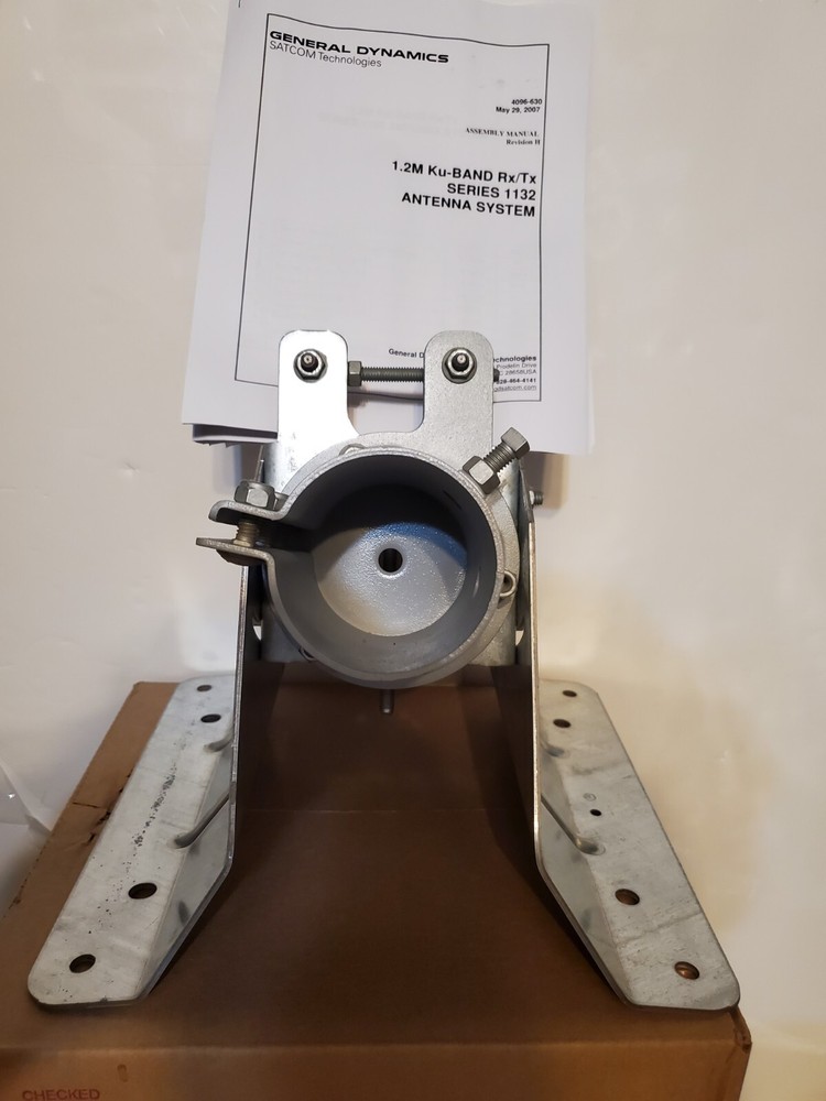 General Dynamics Satcom antenna system mount 0800-3010 Az/EI positioner assembly