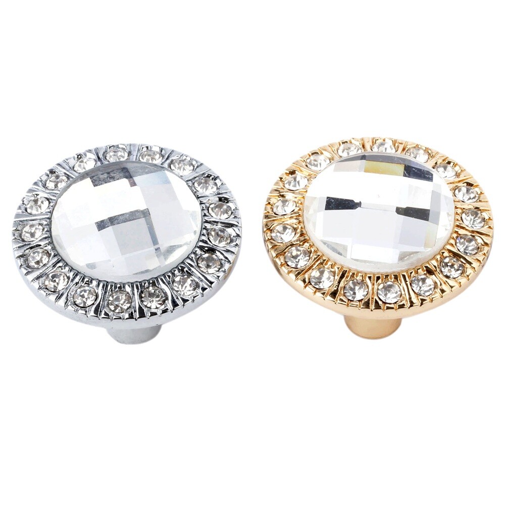 Door Crystal Knobs Cabinet Door Drawer Kitchen Glass Pulls Handles Hardware