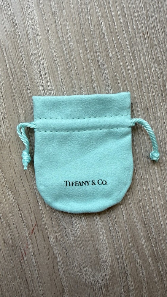 Tiffany Empty Packaging Small Blue Drawstring Closure Jewelry Pouch - New!