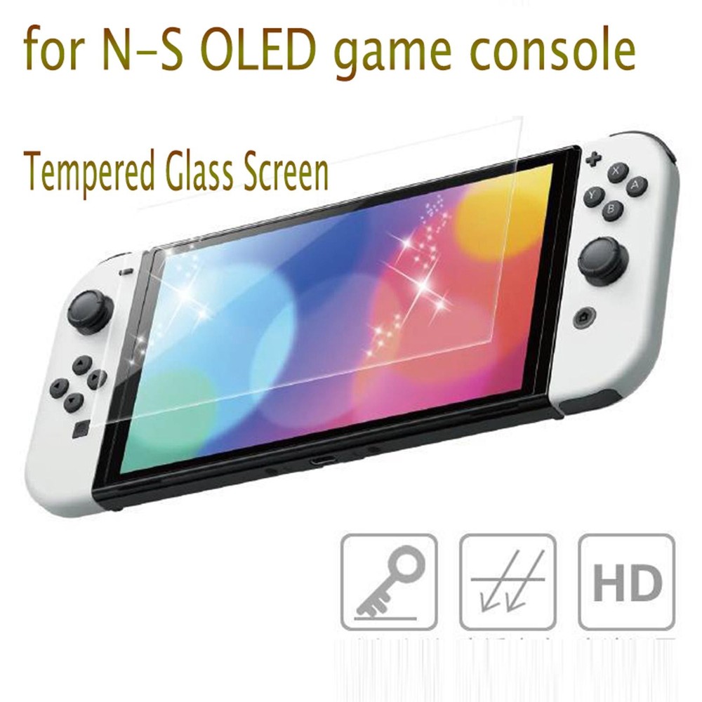 Replacement Tempered Glass Screen Protector Film for Nintendo Switch OLED NS