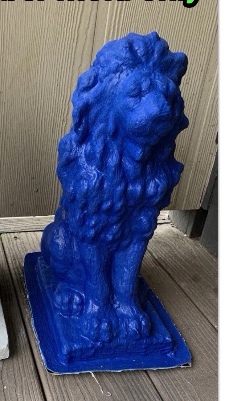 LATEX RUBBER MOLD + Fiberglass casing Large Lion H. 27” YKM-5084A Made In USA