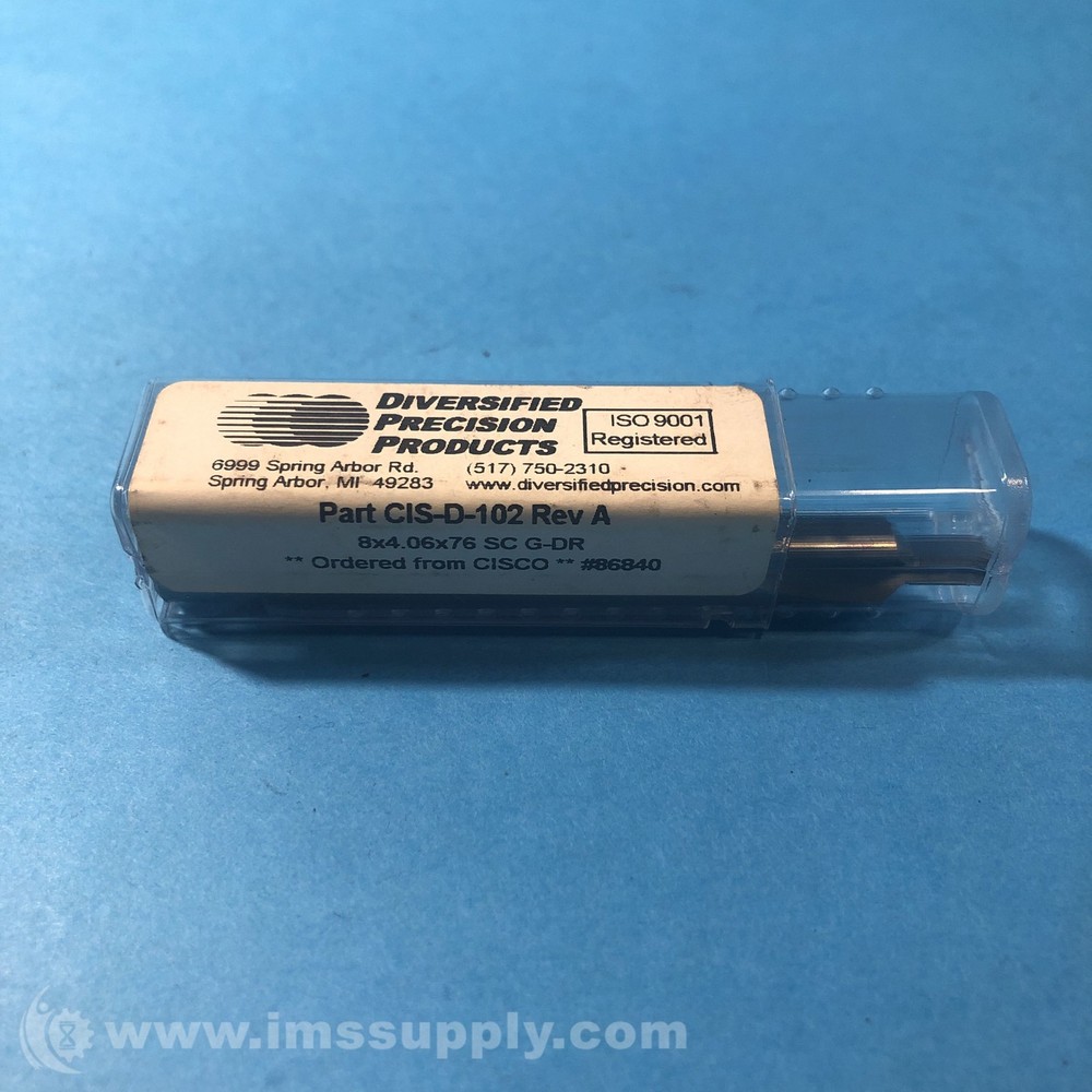 Diversified Precision Products CIS-D-102 Rev. A Step Drill Bit FNOB