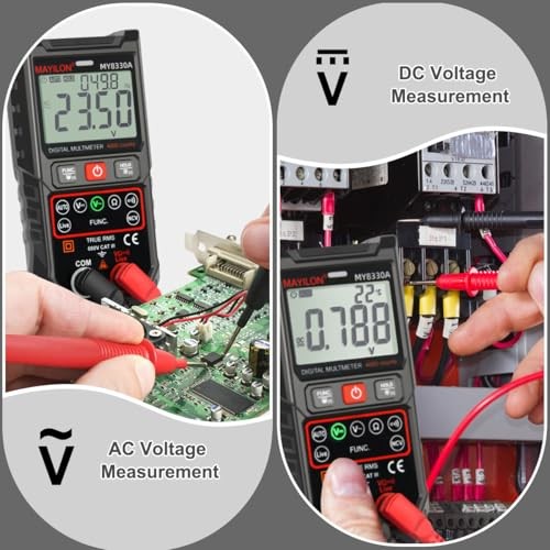 Digital Multimeter TRMS 4000 Counts Multimeter DC AC Voltage Tester MY8300A